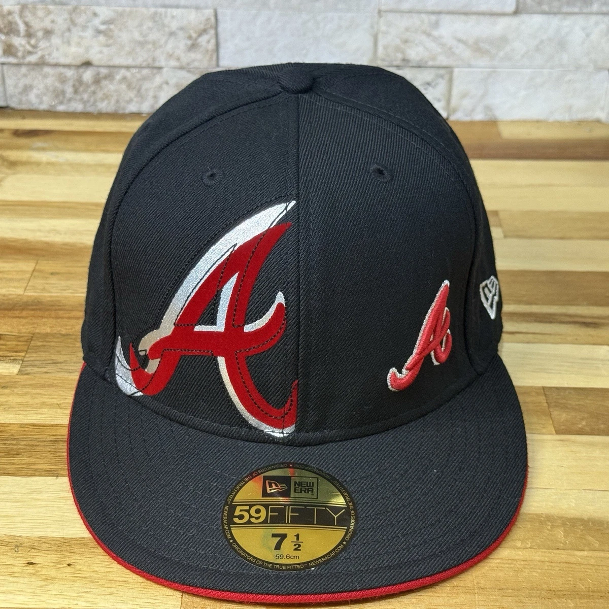 Atlanta Braves Black 7 1/2 Size MLB Fan Apparel & Souvenirs for