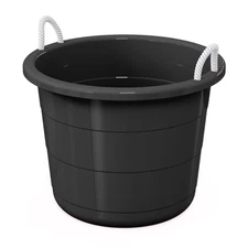 Flexible 17-Gallon Plastic Storage Tub with Rope Handles