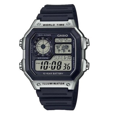 Casio Hombre Digital Armbanduhr AE-1200WH-1CVEF 100 m 10 ATM