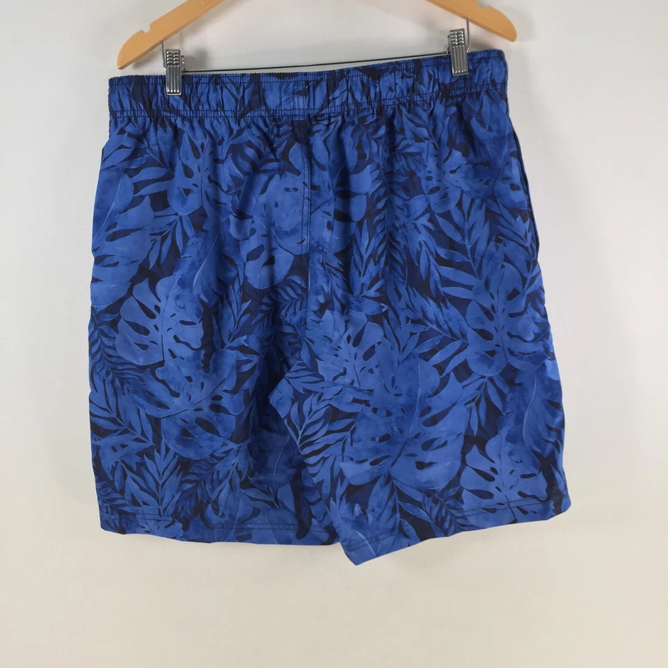 Speedo mens board shorts XL blue floral swim trunks 122957 - image 4 of 4