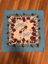 Vintage 1988 California Raisins Printed Bandana Handkerchief