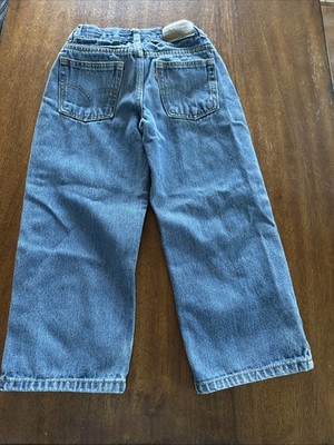 Levis Straus Signature Boys Loose Fit Straight Blue Jeans Adjustable Waist 6R