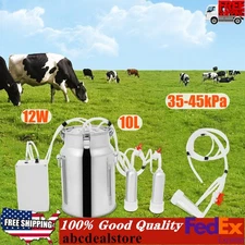 Pulsation Electric Cow Milking Machine Milking Equipment 10L Stainless Steel