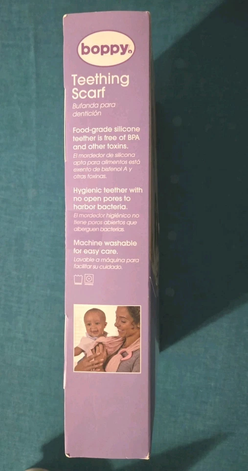 Bufanda Boppy Teething Infinity grado alimenticio mordedor de silicona rubor rosa Foto 3 de 4