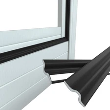 118 inch Weather Stripping Door Seal Strip for Bottom of 118 inch, Black 