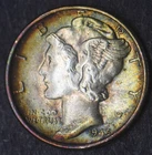 1945-P "Toned" Mercury Silver Dime 10C [ COINGIANTS ]