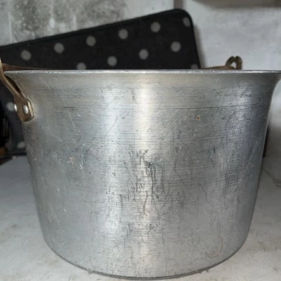 Vintage Large Aluminium Jam Preserving Pan Saucepan 8 “ Deep by 13 “Across - Image 1 of 2