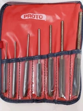 Proto Professional Roll Pin Punch Set 1/16” To 1/4” J49007S2 USA Great Condition