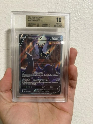 Pokemon Umbreon V Evolving Skies Full Alt Art #189 BGS 10 Pristine