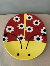 Ladybug Garden Deviled Egg Relish Tray Snack Platter Bold Colors