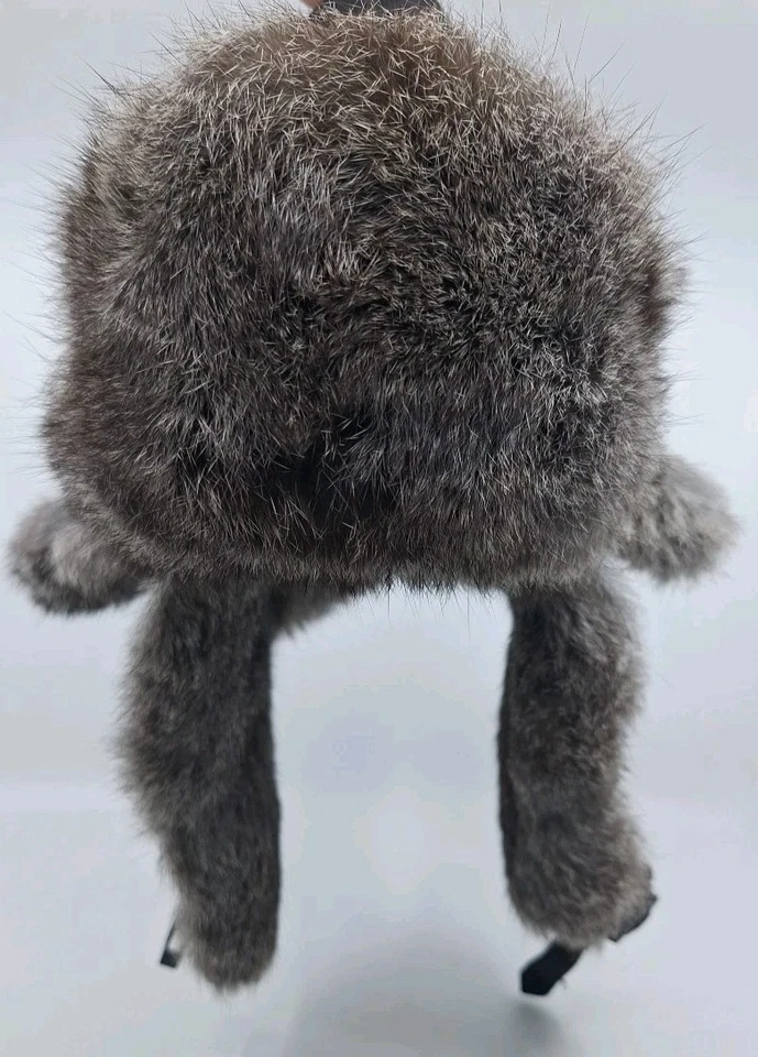 Yukon Tracks Trapper Rabbit Fur Lined Hunting Cold Weather Hat Cap Sz. Large - Image 2 of 4