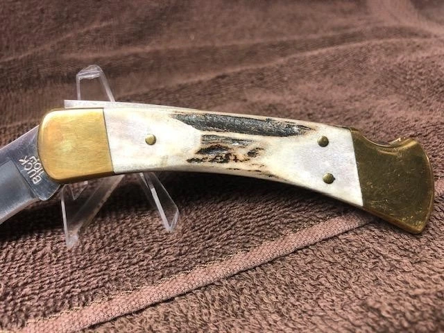 2019 Buck 110 ОГРАНИЧЕННЫЙ ВЫПУСК складная ручка охотничьего лося 99/500 новая в коробке - Изображение 3 из 4