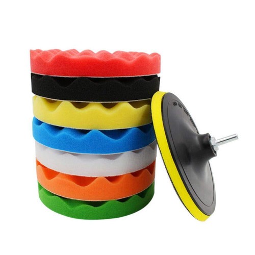10Pcs Sponge Polishing Buffing Waxing Pad Polisher Buffer with Drill Adapter ... - Picture 5 of 8