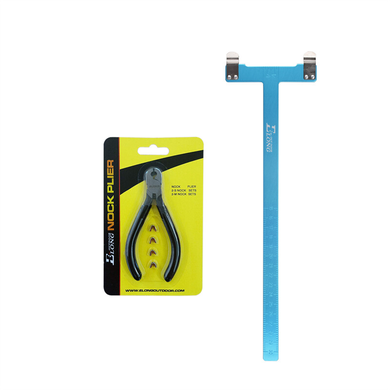ELONG OUTDOOR Tiro con l'arco Punti String Nock Pinze Set T Forma Arco Freccia Quadrato Righello String Nocking Point Fibbie per Arco Ricurvo
