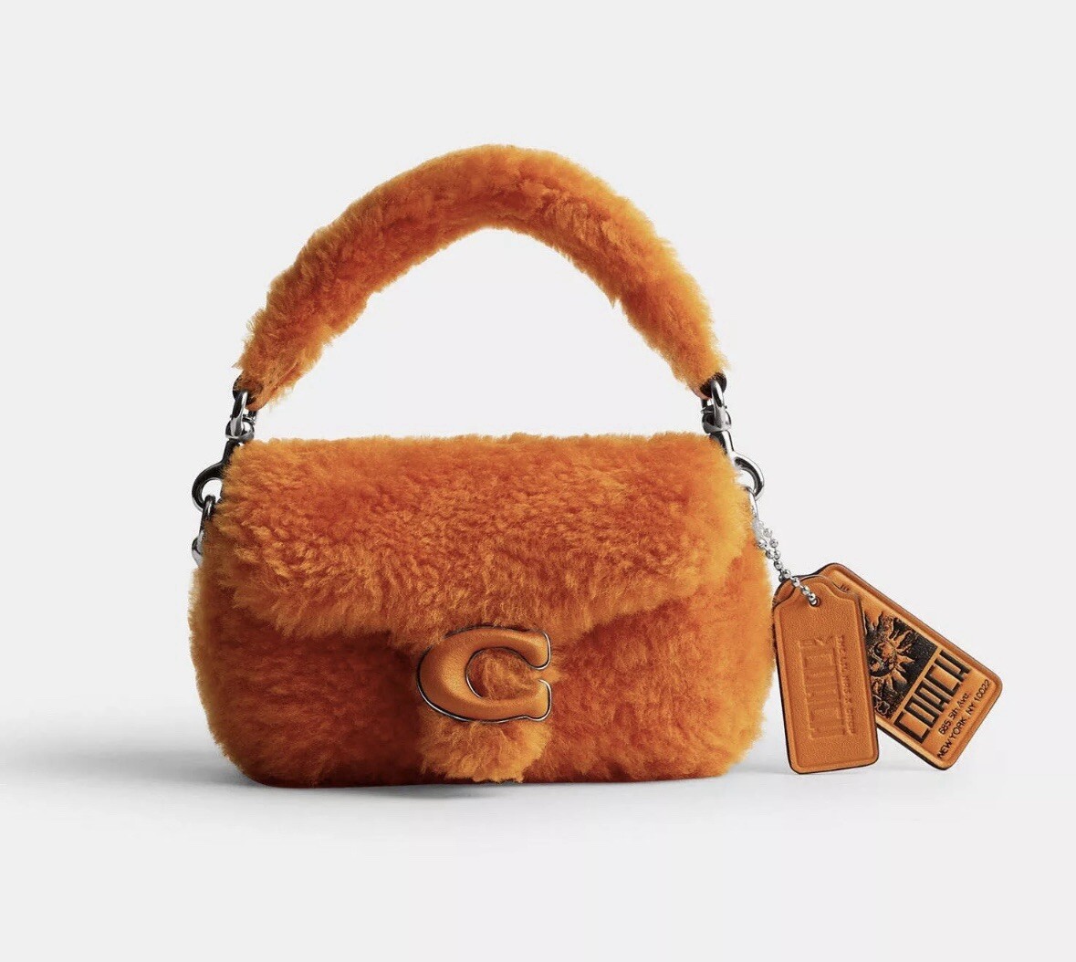 Coach The Lil Nas X Drop Tabby 12 In Shearling & Leather Shoulder
