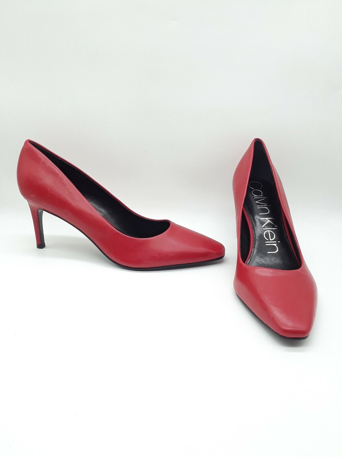 Calvin Klein Callia Women Shoes Dress Pumps Dark Red Leather Sz 10 M  195182420378 | eBay
