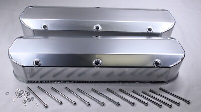 Ford Performance 302-100: Stamped Steel Tall Valve Covers For Small Block Ford 289-302-351W In Chrome Finish With Black Ford Mustang Emblem - Foto 13