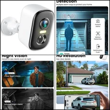 Cámaras de seguridad inalámbricas con batería visión nocturna para casa y famili