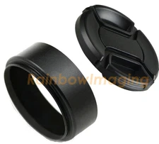 49mm Metal Screw-in Lens Hood for Standard Lense  + 55 mm Lense Cap