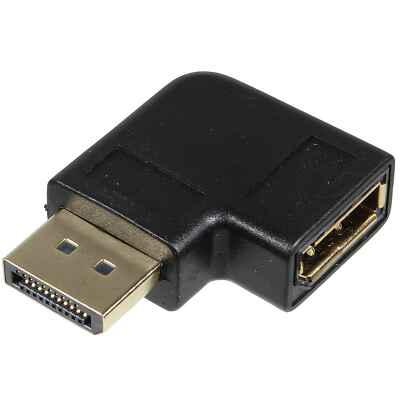 Displayport Winkel Adapter 8K DP1.4 90° Links Stecker auf Buchse bis 32Gbit/s