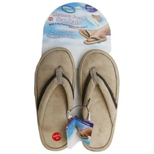 As Seen On TV Comfort Pedic Soft Memory Foam Sandals House Shoe Slipper Beige