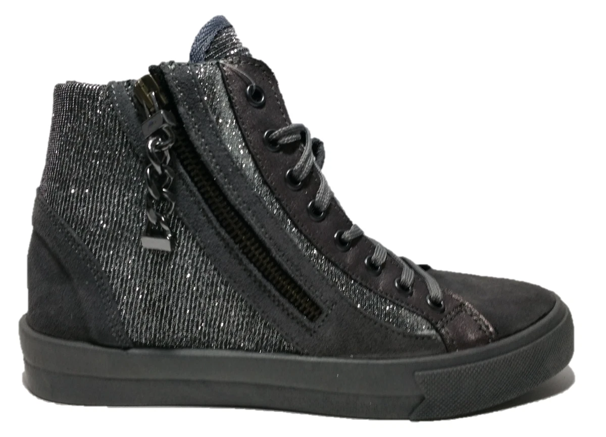 HAPPINESS SCARPE DONNA SNEAKER CON ZEPPA INTERNA CAMOSCIO GLITTER