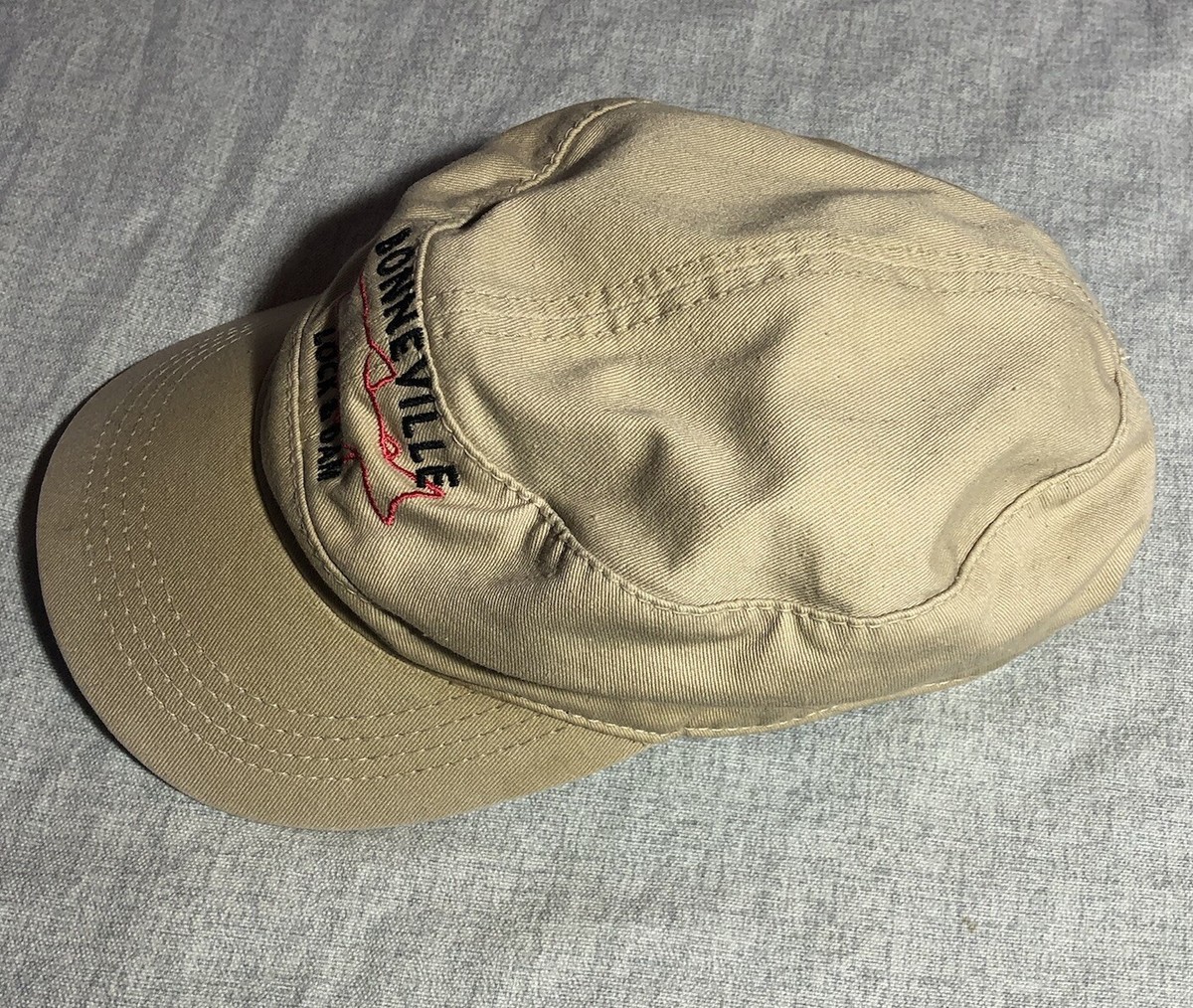 Panel Fishing Hat Tan OTTO Collection Bonneville Lock and Dam