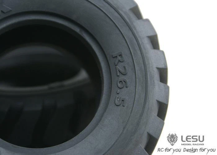 LESU 110MM Diameter 45MM Height Wheel Rubber Tyres 1/15 Scale Loader Car Model - Image 3 of 4