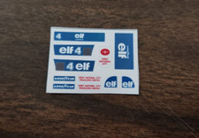 Aurora AFX G-Plus Elf Tyrell First National City F1 6 wheel Repro Stickers