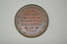 1837 Hard Times Token- E. F. Sise & Co.- Nice EF/AU