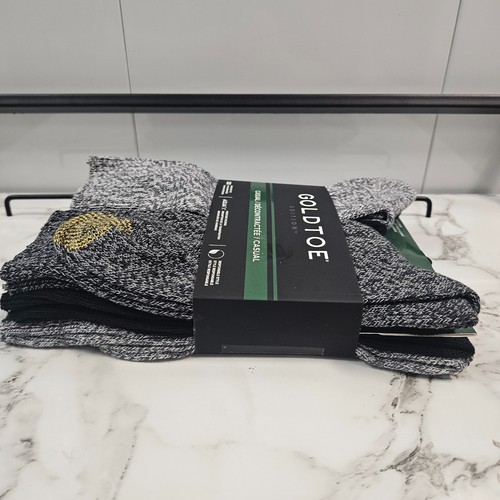 Paquete de 6 calcetines informales GoldToe para hombre talla 6-12,5 punta reforzada absorbente - Imagen 64 de 71