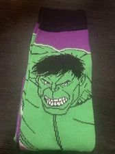 Bioworld Marvel Avengers Hulk 360° Character Collection Men's Crew Socks 8-12