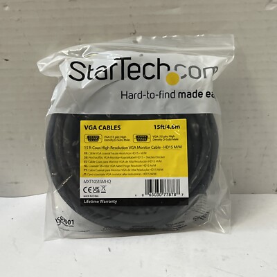 StarTech MXT105MMHQ 15 ft Coax High Resolution Monitor VGA Cable - HD15 M/M