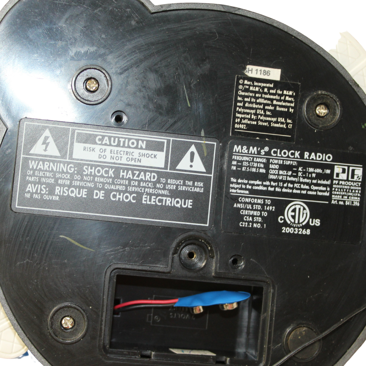 M&Ms Vintage Collectible AM/FM Digital Alarm Clock Radio Snooze