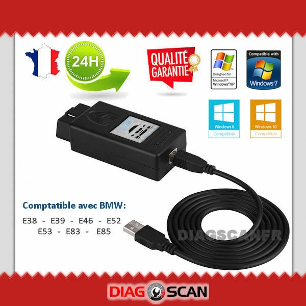 Interface de diagnostic & programmation SCANNER v1.4.0 OBDII USB pour BMW