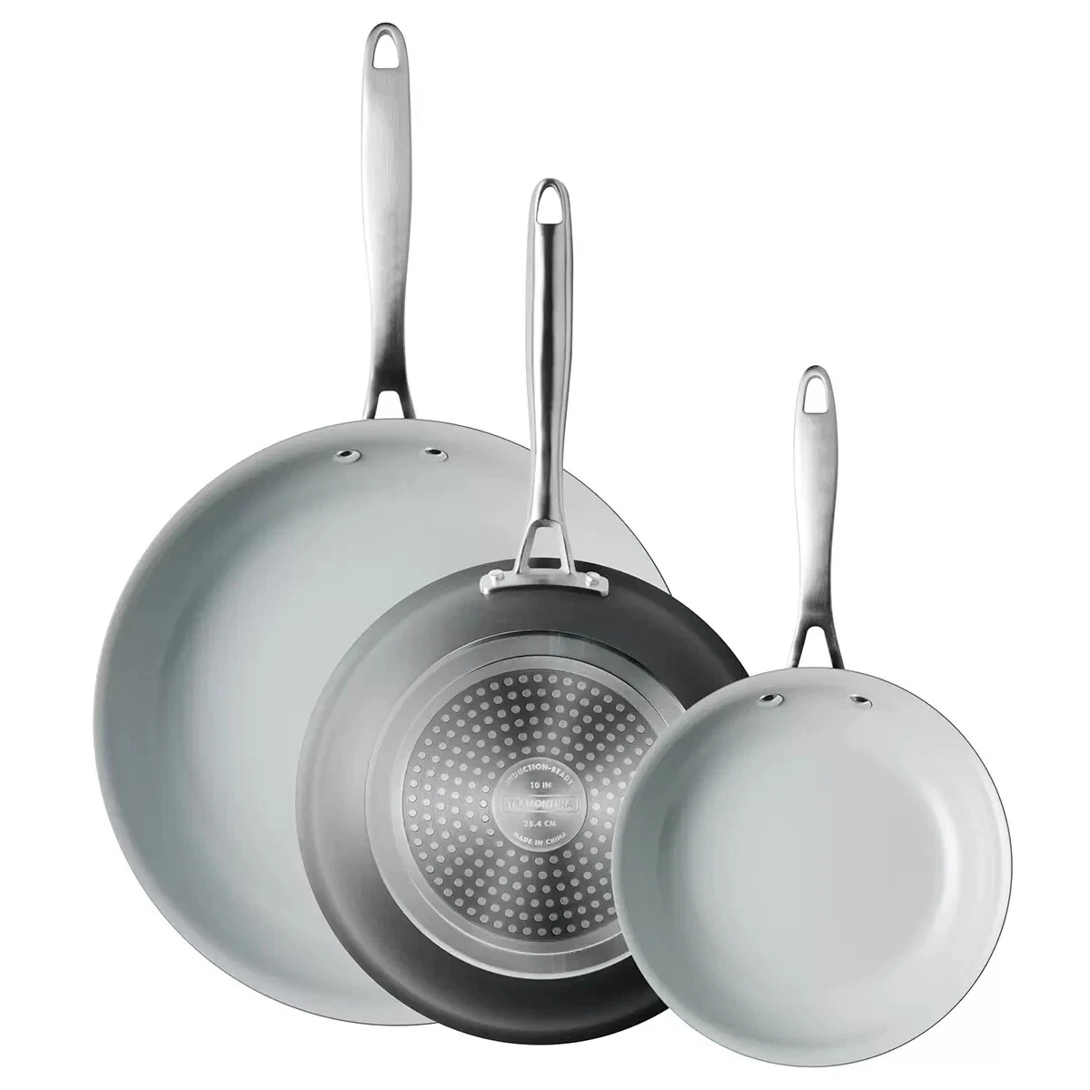 Tramontina 3pcs Frypan Set 20cm 25cm 30cm Non-Stick Aluminium Cast Handle Set