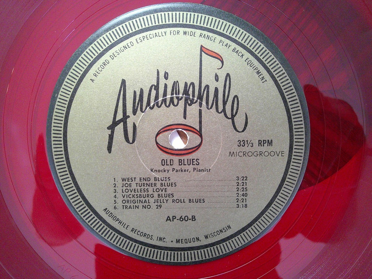 RED VINYL AUDIOPHILE LP RECORD/KNOCKY PARKER/OLD BLUES/ VG+ JAZZ