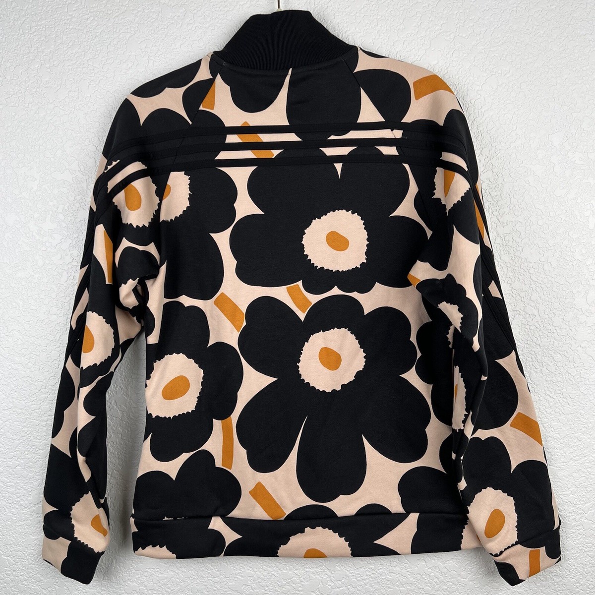 adidas marimekko フラワーパターンジャケット US M Adidas X Marimekko Flower Windbreaker Jacket Hoodie White
