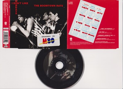 The Boomtown Rats   I Don't Like Mondays - 4 Track Maxi CD 1994  Vertigo