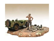 "4X4 MECHANIC" FIGURE 1 FOR 1/18 SCALE MODELS BY AMERICAN DIORAMA 18011