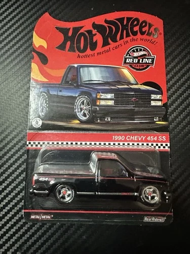 Hot Wheels Red Line Club 1990 Chevy 454 SS 1:64 Black Diecast Pickup Truck