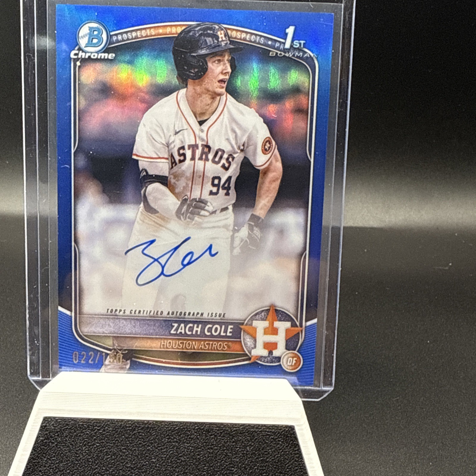 ⭐️ Zach Cole 2025 Bowman Chrome #CPA-ZC True Blue Refractor Auto 1st RC /150 ⭐️