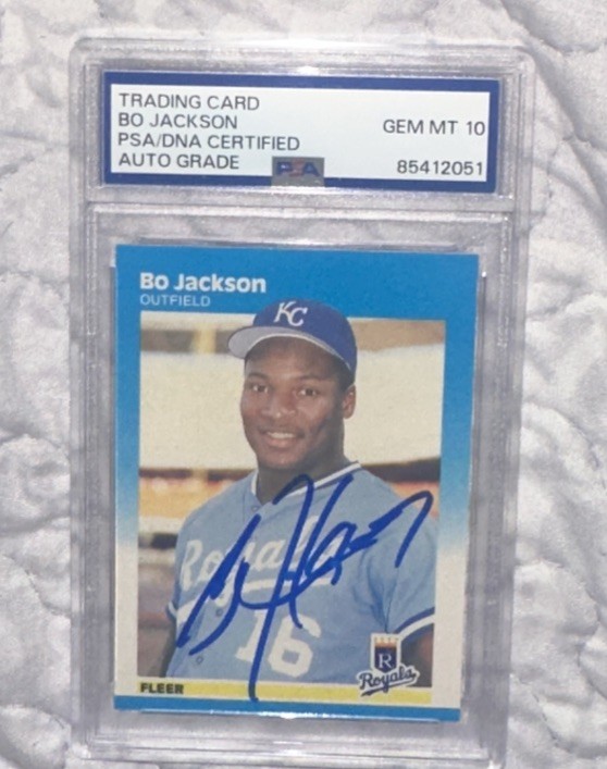 1987 Fleer - Bo Jackson Rookie Card #369 (RC, AU) PSA 10