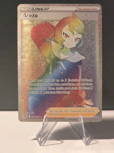 Arezu 204/196 Secret Rainbow Rare Trainer - Lost Origin LOR Pokemon NM