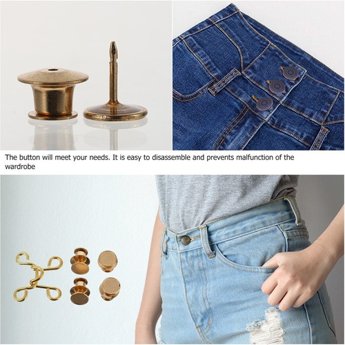 6 Sets Taillenverstellung Schnalle Hosenclips für Spanner Jeans Verlängerung - Bild 2 von 12