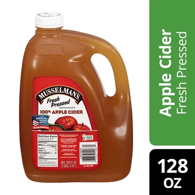 Musselman's 100% Apple Cider, Fresh Pressed, 128 fl oz Jug...