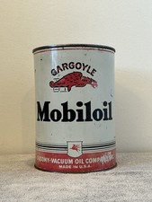 Vintage Mobiloil Gargoyle ~Arctic Special~ Metal One Quart Motor Oil Can