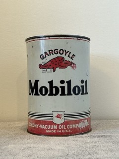 Vintage Mobiloil Gargoyle Arctic Special Metal One Quart Motor Oil Can
