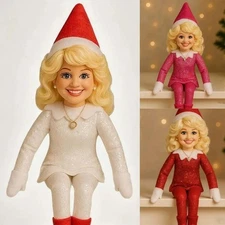 Dolly Parton Christmas Elf Doll Funny Ornament Holiday Xmas Tree Decoration Gift