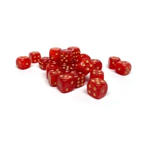 Easy Roller Dice 12mm d6 Crimson Marble w/Gold (25) New